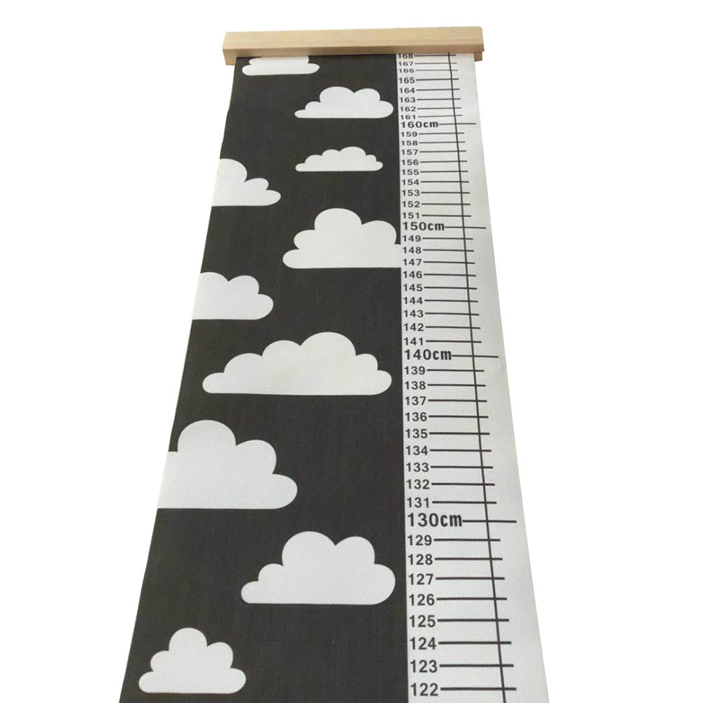 toise murale bois nuage