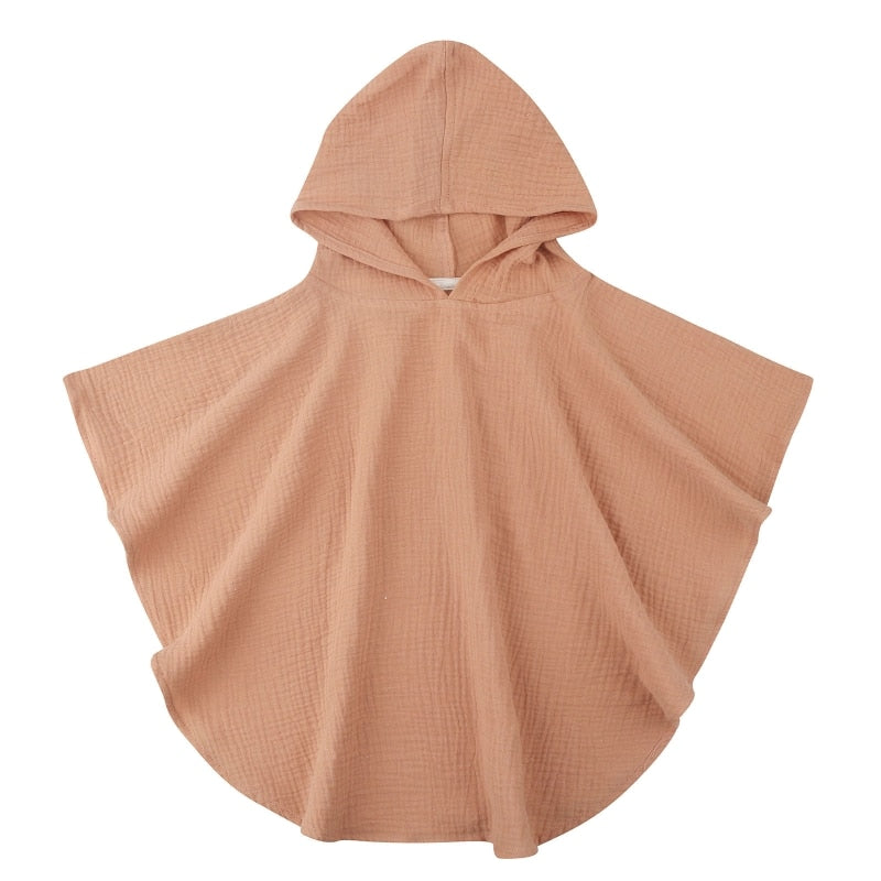 cape bain gaze de coton pourpre
