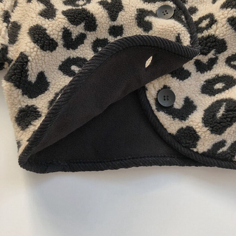 Veste polaire léopard enfant