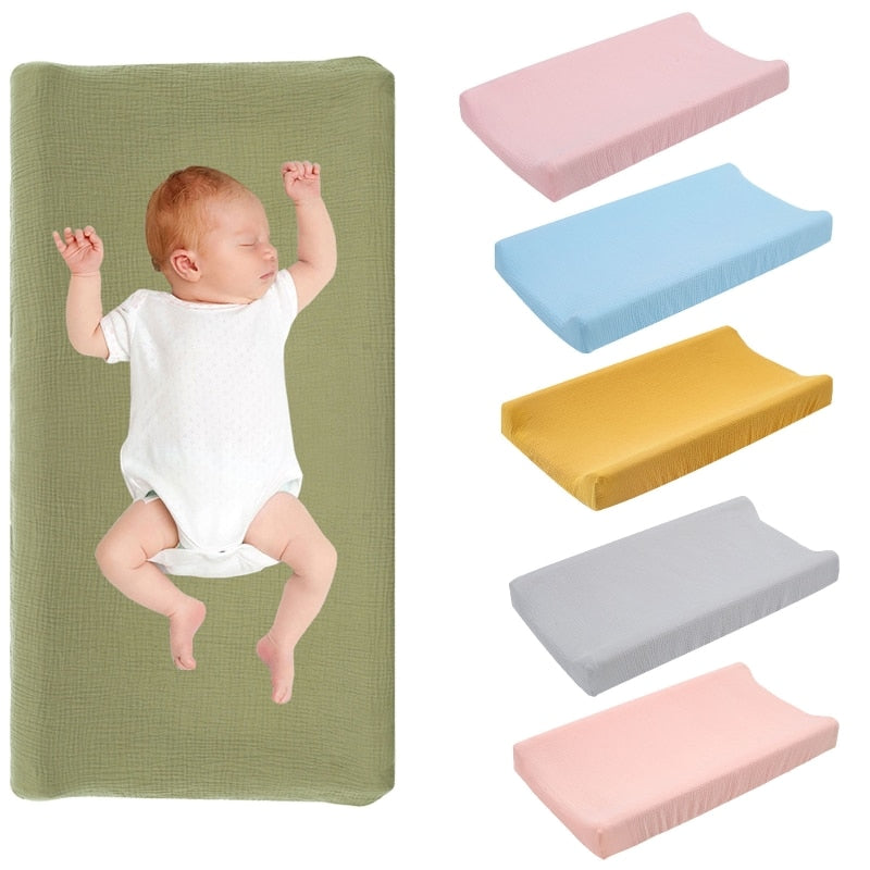 housse matelas à langer gaze de coton