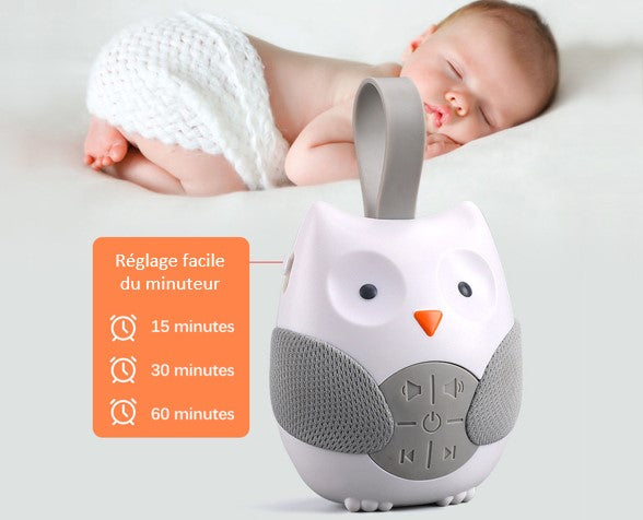 Boîte à musique bébé en forme de hibou