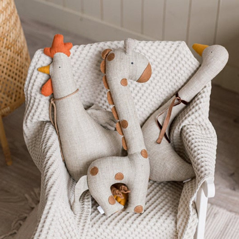 Doudou girafe en coton