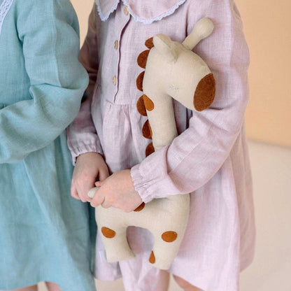 Doudou girafe en coton