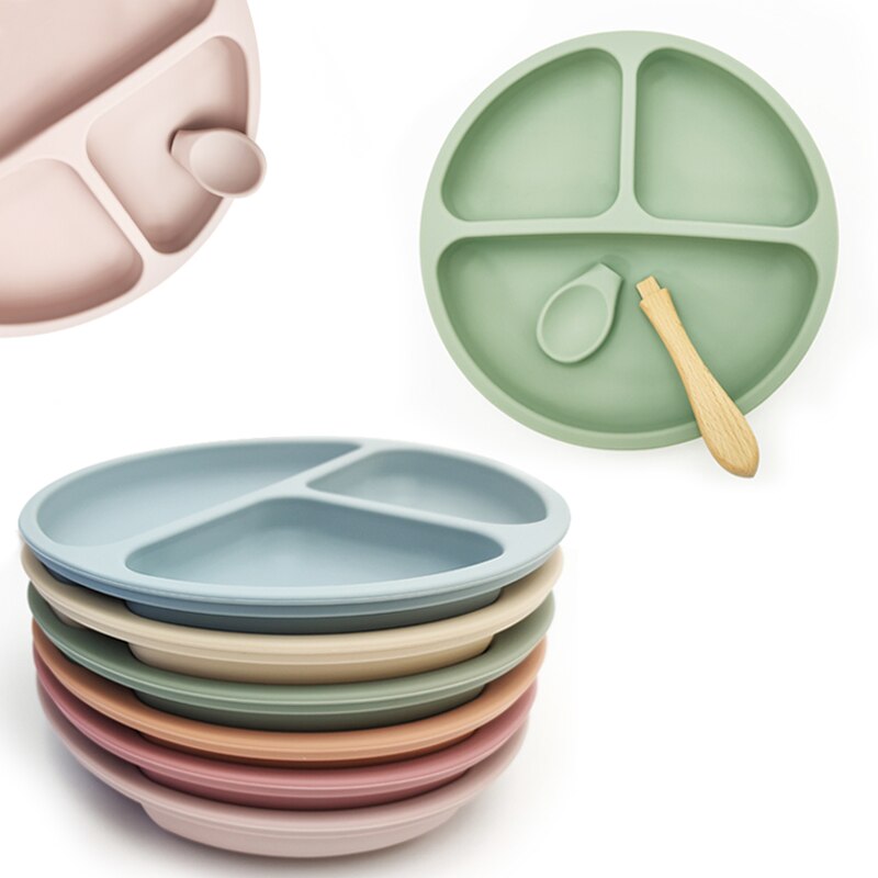 Assiette compartiments bébé en silicone