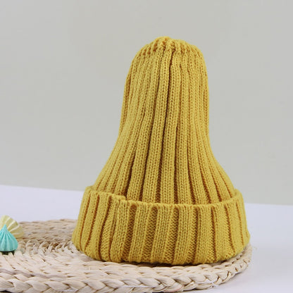 bonnet bebe tricot jaune automne