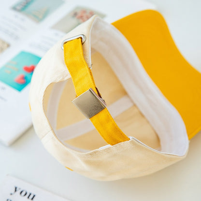 Arriere casquette smiley enfant jaune