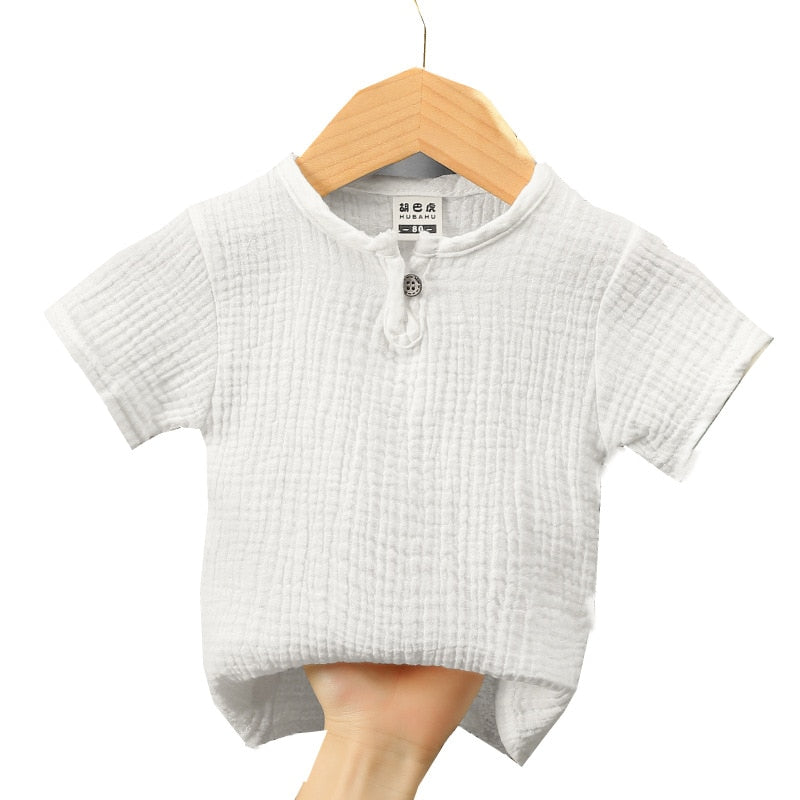 Haut gaze de coton enfant blanc