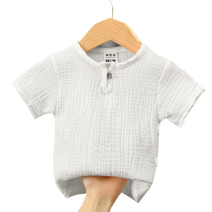 Haut gaze de coton enfant blanc