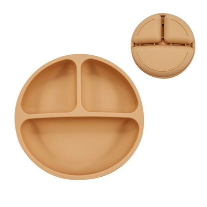 Assiette compartiments bébé en silicone orange