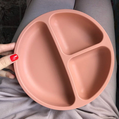 Assiette compartiments bébé en silicone