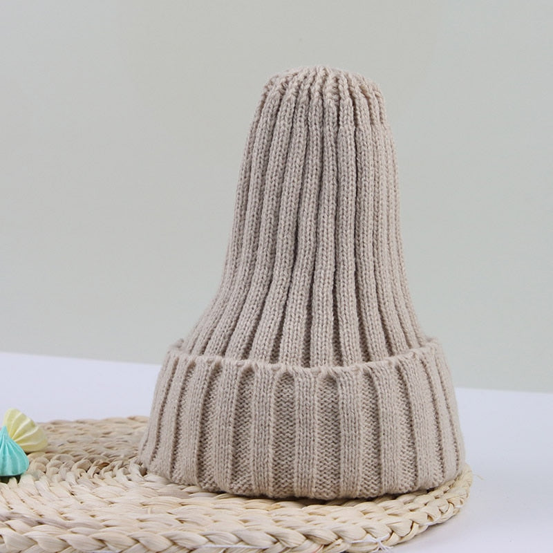 bonnet bebe tricot blanc crème