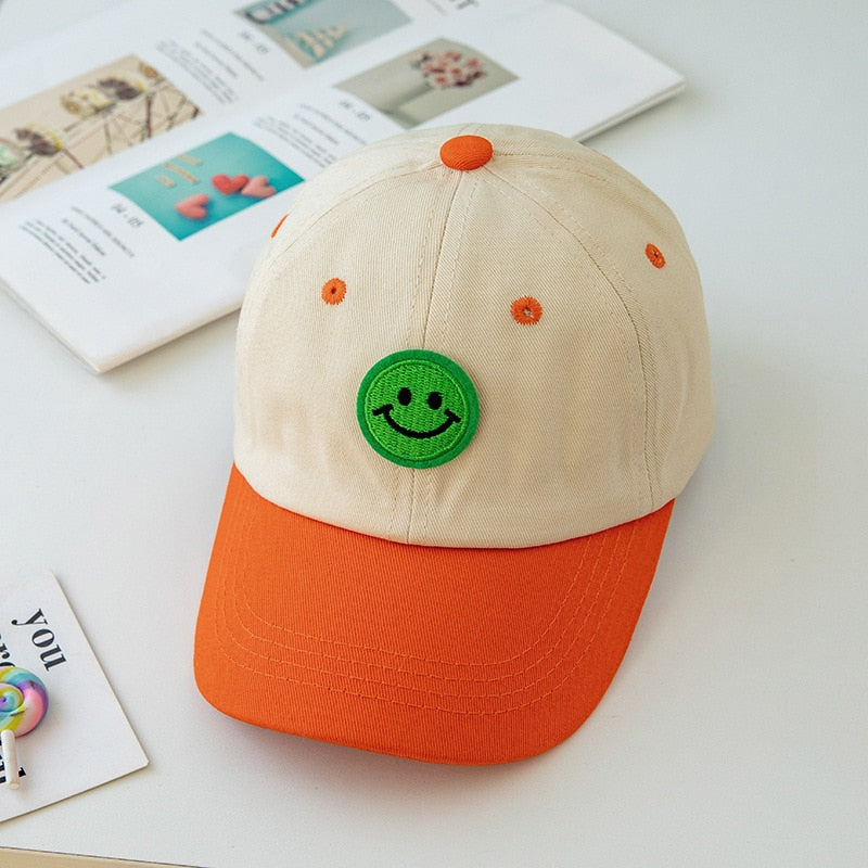 Casquette smiley enfant orange