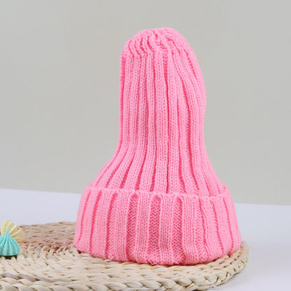 bonnet bebe tricot rose cochon
