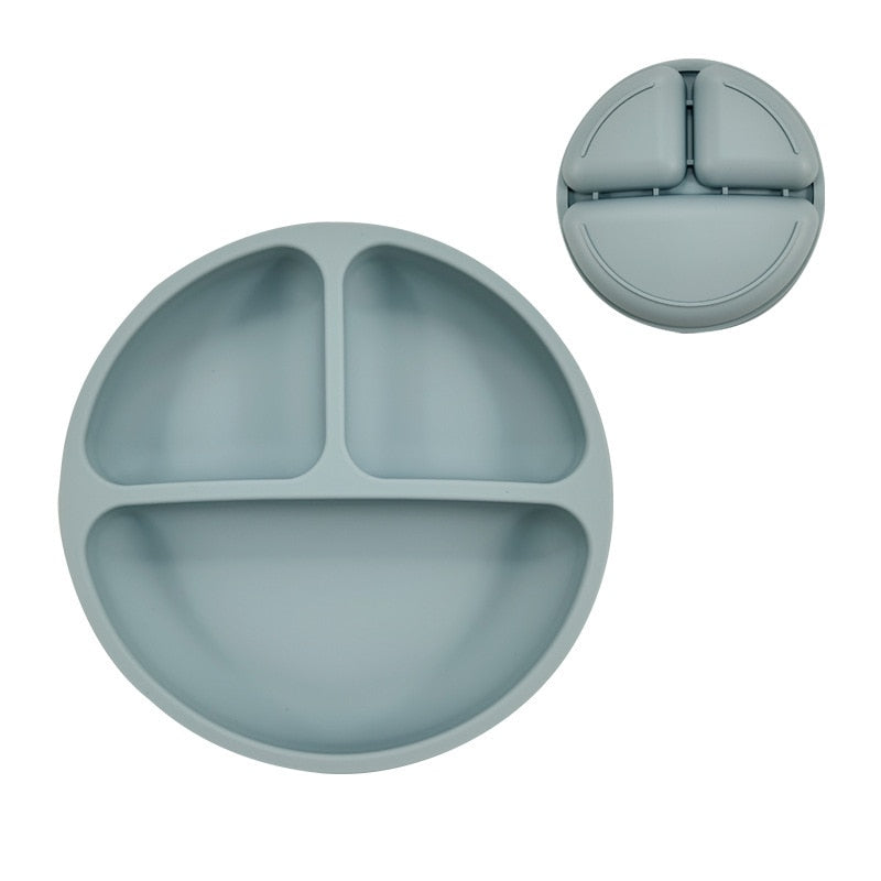 Assiette compartiments bébé en silicone