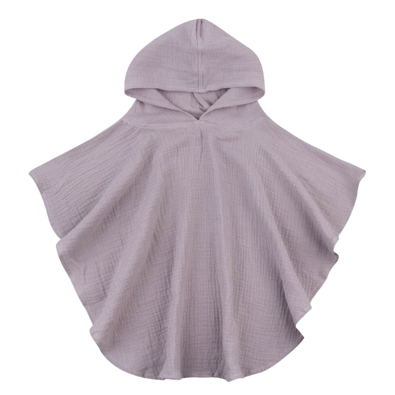 cape bain gaze de coton violet