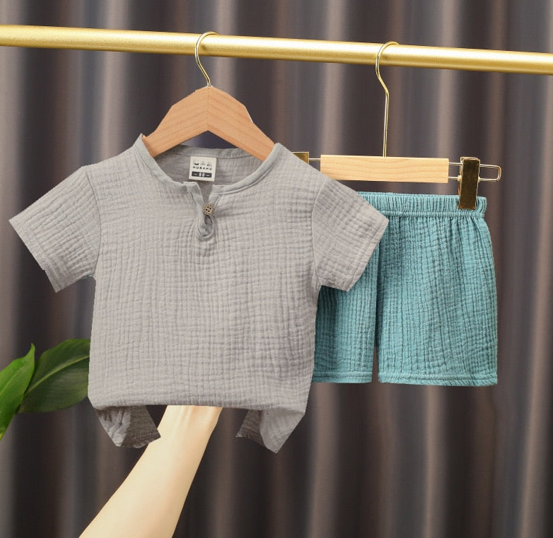 ensemble gaze de coton enfant