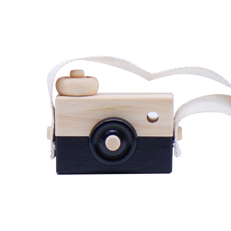 appareil-photo en bois noir