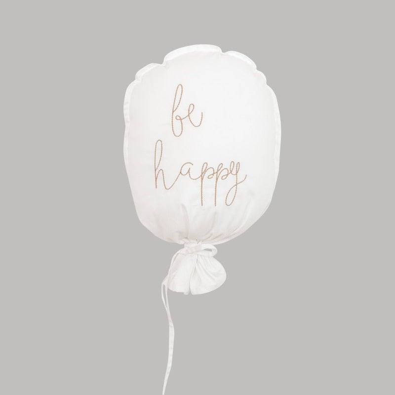 ballon mural bébé Be Happy blanc