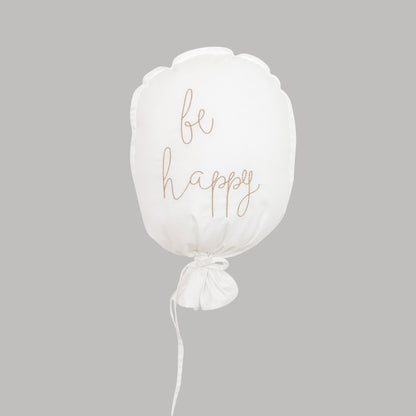 ballon mural bébé Be Happy blanc