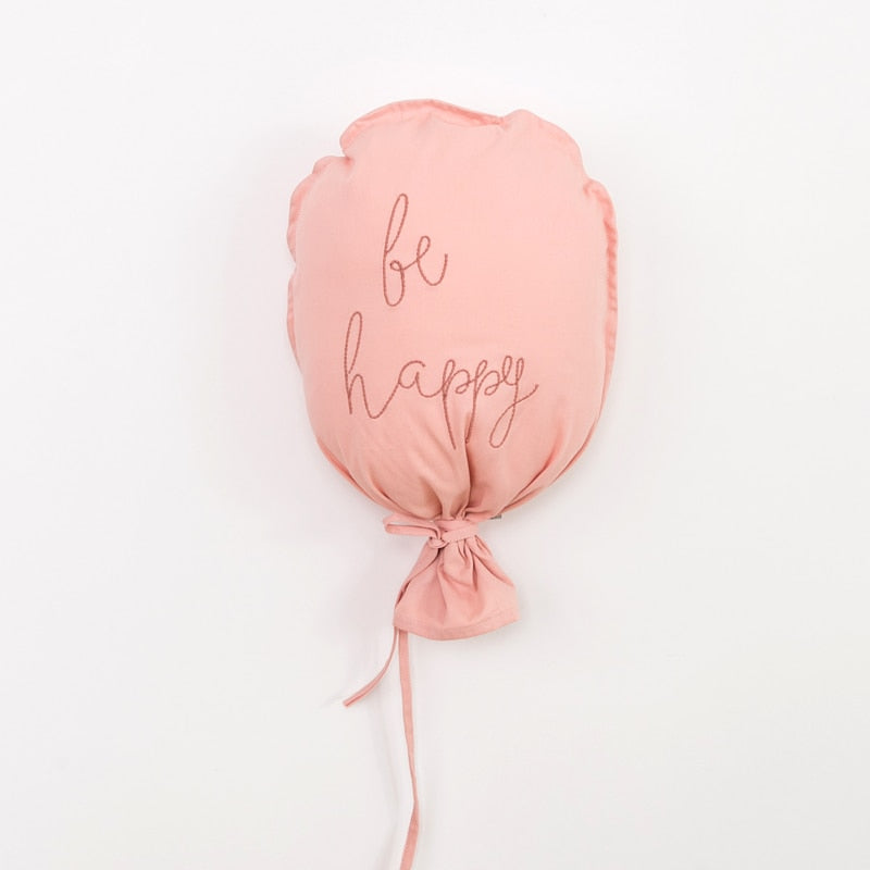 ballon mural bébé Be Happy rose