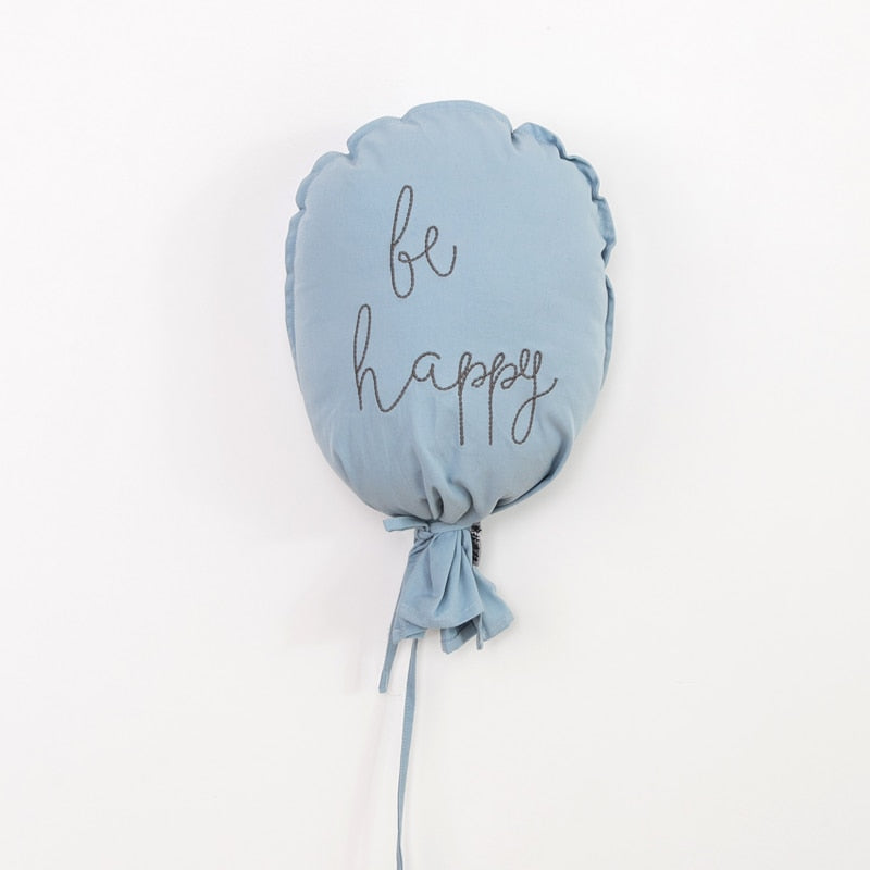 ballon mural bébé Be Happy bleu ciel