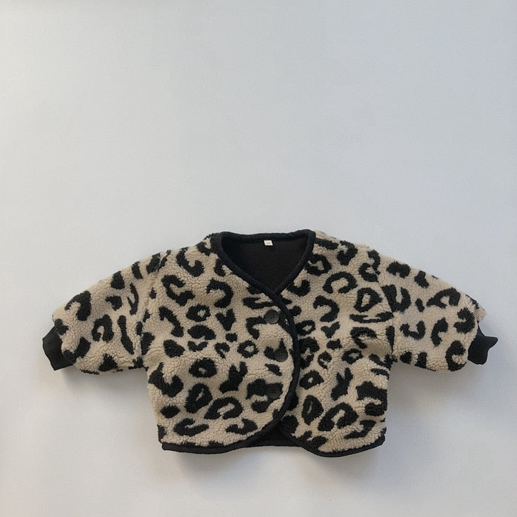 Veste polaire léopard enfant