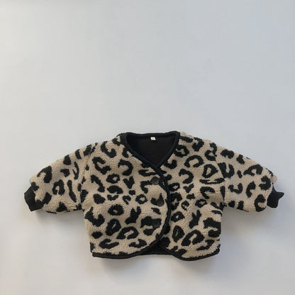 Veste polaire léopard enfant