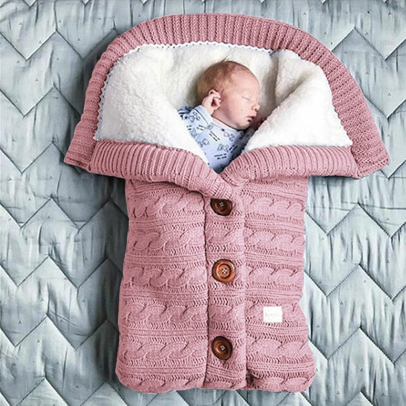 nid d'ange effet tricot rose